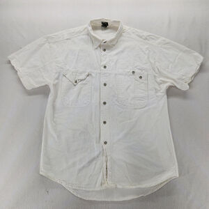 VTG Stefano Made In Turkey 100% Turkish Cotton Beach Lake White Shirt L